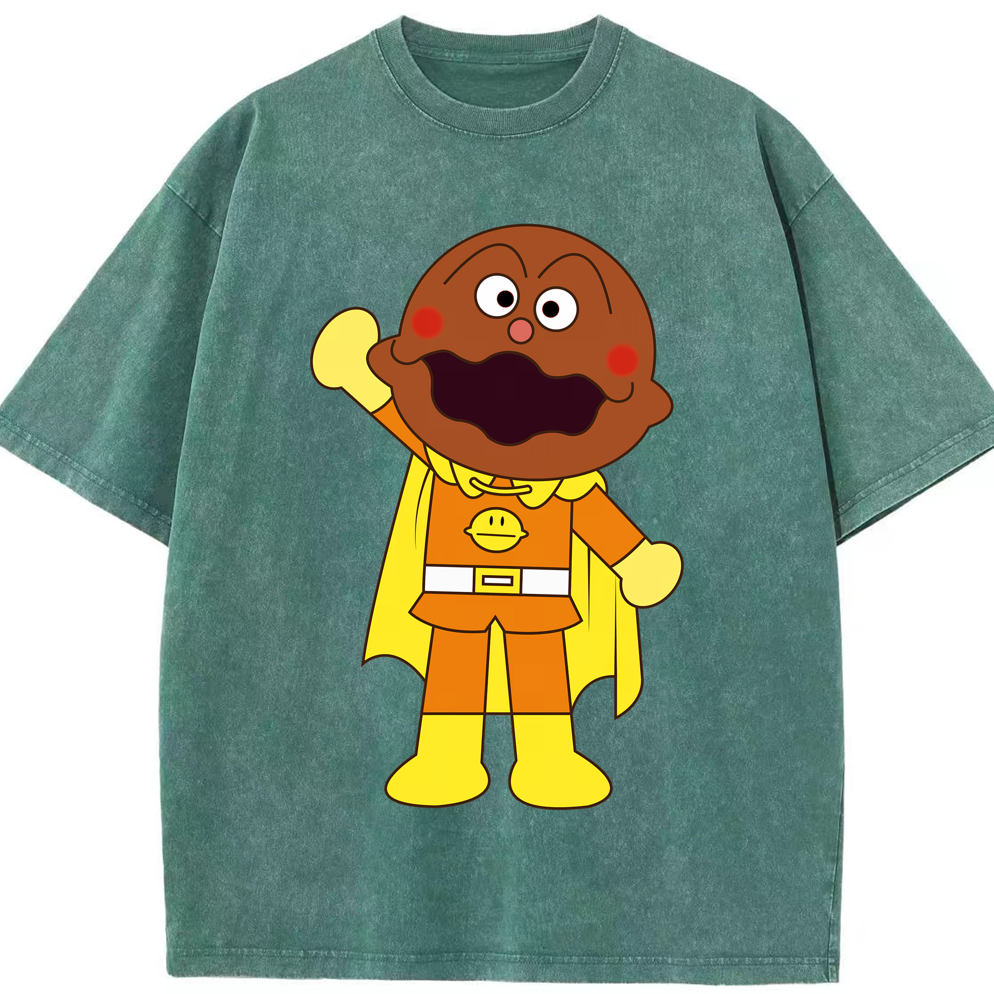 （画像用） アンパンマン Anpanman 綿100% ヴィンテージ風 半袖Tシャツ（フロントプリント）